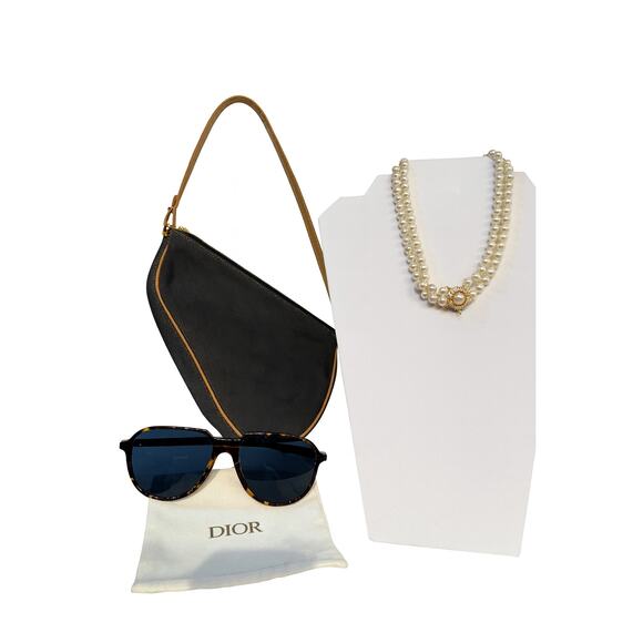 Boo Boo Bundle Dior Demure Bundle*3 Pieces*Saddle bag, Necklace, NEW Sunglasses - Picture 1 of 1